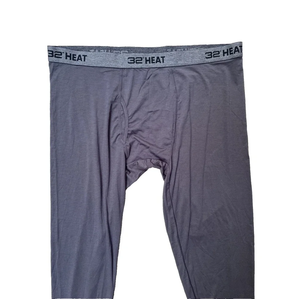 32 Degrees Heat Thermal Base Layer Pants Mens XXL Gray Long Johns Performance